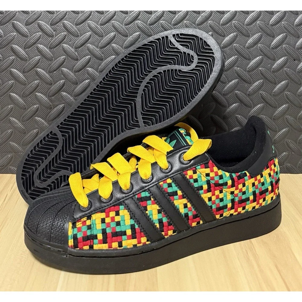 Bob Marley x adidas Superstar II Jamaica Sneakers IH9785 Mens Size 9 Women Sz 10